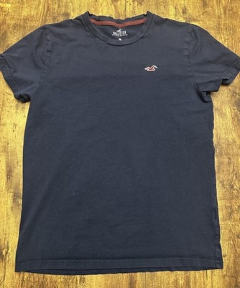 Hollister Must-Have Collection Navy Blue Crewneck T-Shirt